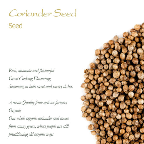 Coriander Seed Organic Gourmet Quality - Cilantro Seeds for Elevating Dishes