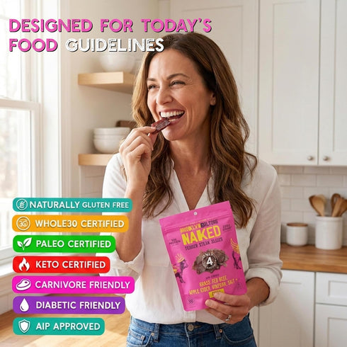 (2 oz, Pack 5) Whole30, 32g package, Brooklyn Biltong Beef Jerky Snack of - Grass Fed, Zero Sugar, Paleo Friendly