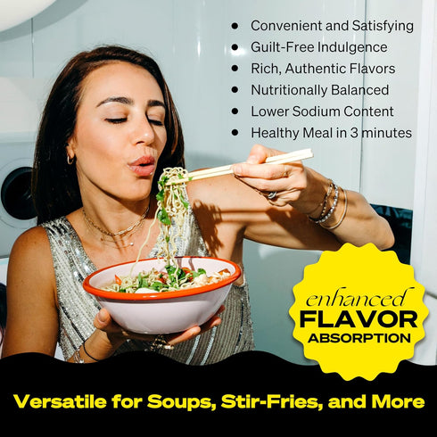 immi 18g 8g 6 Pack Creamy 'Chicken' Ramen Cup Noodles - Plant-Based Protein, Net Carbs, Keto Friendly, High Protein