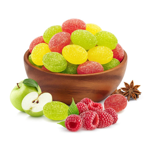 2 NY SPICE SHOP Mix Fruits Sanded Candy Drops - Pound Old Fashioned Sanded Drops Fresh Delicious Bulk Candy Sanded Hard