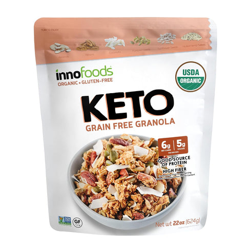 InnoFoods Grain Free Granola, Keto & Low Carb, 2 Pack, 22 oz