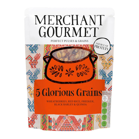 Merchant Gourmet Pack 6 250g Simply Cooked Glorious Grains with Red Rice & Quinoa - Microwave Rice Mix - Source