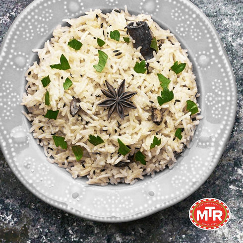 Packs (Pack 6) MTR Ready-To-Eat: Jeera Rice - Cumin Rice - Microwavable Rice for Instant Meals - Delicious & Nutritious