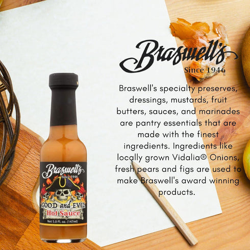 5 Pack 1 Braswells Good and Evil Hot Sauce, Ounce