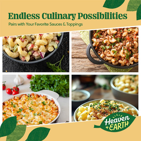 Pack, 12oz (1 1 1 Elbows) Heaven & Earth Brown Rice Pasta Variety Rotini, Penne, | Whole Grain | Gluten Free | Amazing