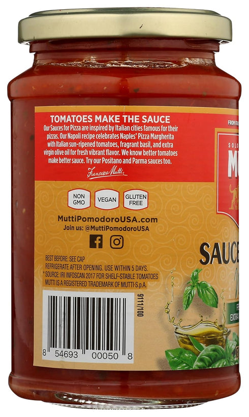 6-14 Oz Mutti - Sauce Pizza Basil Evoo - Case