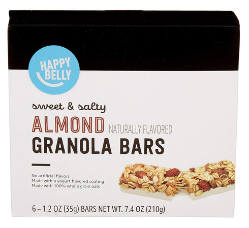 Amazon Brand - Happy Belly Sweet & Salty, Almond Granola Bars, 1.2