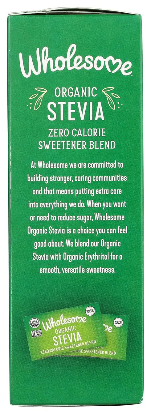 Wholesome Sweeteners Organic Stevia, 75 Count Packets, Zero Calorie Sweetener Blend, 1 Pack