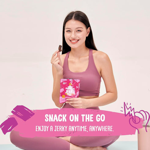 3-Pack Yummy 0.58 lbs., The Daily Good Mushroom Jerky - Snacks, High-Fiber Mushroom Snack, Gluten-Free Food, Contains