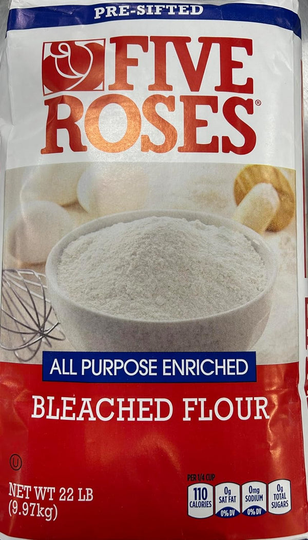 Generic Five Roses All-Purpose Flour 22 lb (10 kg) Premium Canadian Wheat Enriched,