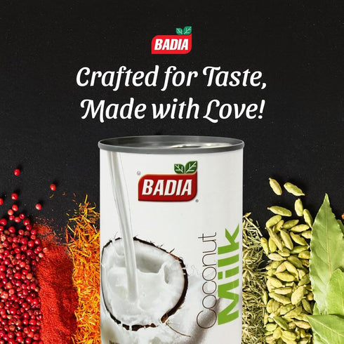 13.5 oz Badia Coconut Milk, Creamy & Rich Coconut Base for Cooking, Baking & Smoothies