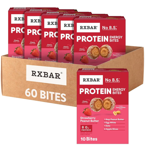 RXBAR Protein Energy Bites, Gluten Free Energy Snacks, Protein Snacks, Strawberry Peanut