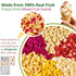 5.29oz 100% Freeze Dried Mixed Fruits - Real Crunchy Mixed Dehydrated Fruit Cubes with Strawberry, Dragon Fruit, Peach
