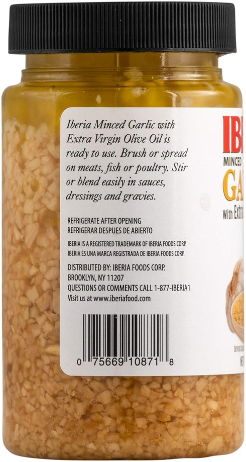 8 (pack 4) Iberia Minced Garlic with Olive Oil, ounce