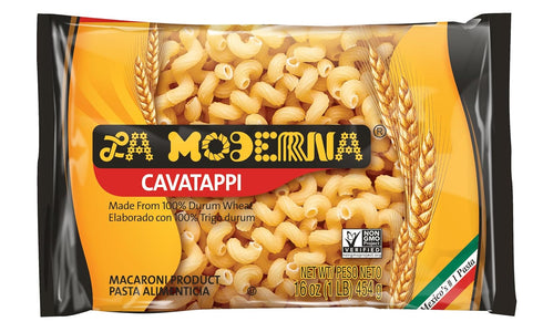 16 oz (Pack 20) LA MODERNA, Cavatappi Tornillos Pasta, of | Enriched Durum Wheat Semolina | Kosher, Non-GMO, Iron