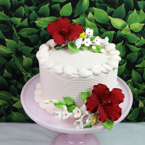 1 Count Global Sugar Art Hibiscus Sugar Cake Flowers Spray Cake Topper Red Hawaiian Cake Flower, by Chef Alan Tetreault