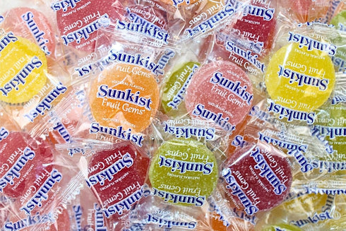 Grandys Candys (2 Sunkist Fruit Gems, Individually Wrapped, Soft Sugar Dusted -Bulk- Candy Pounds)