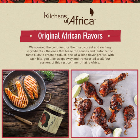 Kitchens of Africa Jerk Seasoning Paste 9 oz with Preserved Lemon, Dates, Tamarind, Dijon Mustard, Aromatic Spices