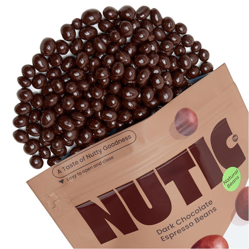(1 lb Dark Chocolate Covered Espresso Beans - Gourmet Roasted Coffee Beans in Rich Belgian Dark Chocolate for Natural