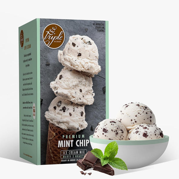Triple Scoop - Premium Mint Choc Chip Ice Cream Mix For Ice
