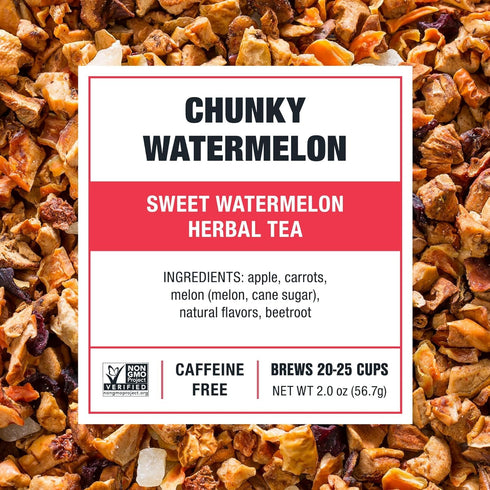 Tiesta Tea - Chunky Watermelon, Loose Leaf Sweet Watermelon Herbal Tea, Non-Caffeinated Blend, 2 Ounce Resealable Pouch