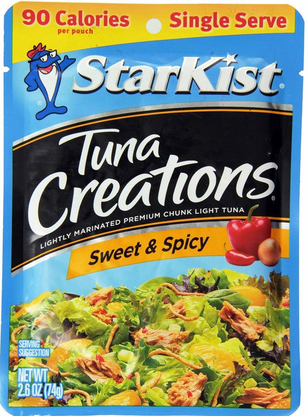StarKist Tuna Creations, Sweet & Spicy, Single Serve 2.6-Ounce Pouch (Pack of 16)