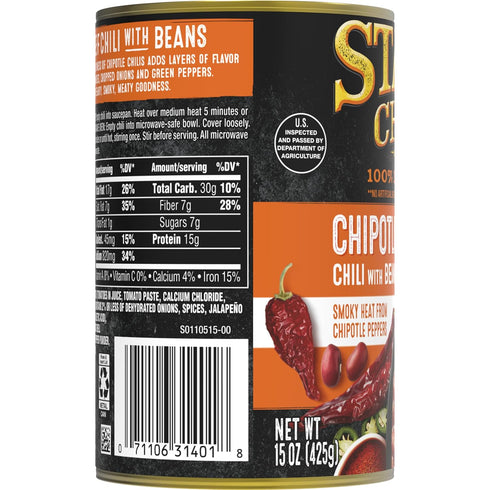 STAGG 15oz, 12 Pack Chipotle Beef Chili with Beans