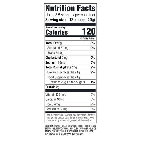 GOOD THINS Sea Salt & Pepper Rice Snacks, Gluten Free Crackers, 3.5 oz
