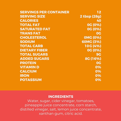 Chung's Natural Sweet and Sour Sauce - Low Sodium, Low Fat, Gluten-Free, 12 FL. Oz (Pack of 2)