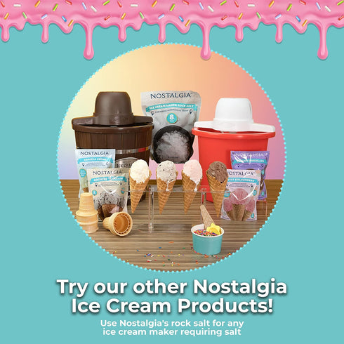 2-Quart (8-Pack) Nostalgia Homemade Premium Vanilla Crme Ice Cream Starter Mix
