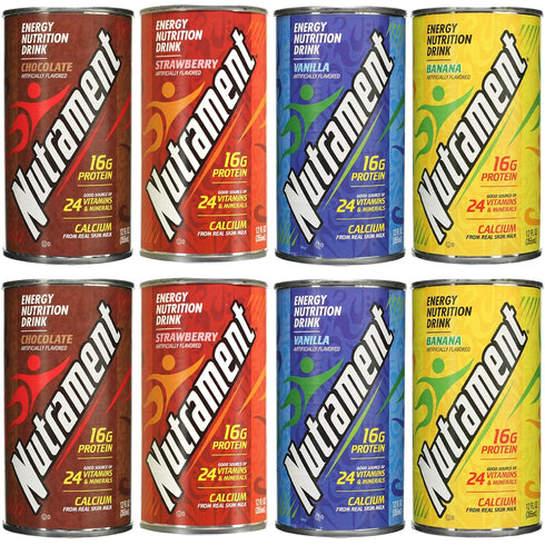 ADVENTURE BOX Nutrament Nutritional Drink, Meal Replacement, Energy Nutrition drink, 4 Flavor Variety Pack,