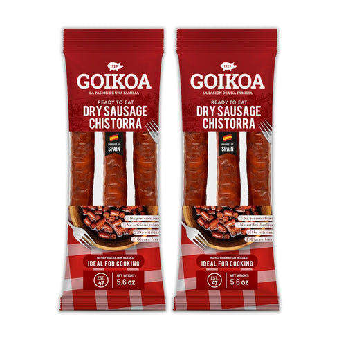 Goikoa Chistorra | All Natural | Dry-Cured | Authentic Navarre Spain | Perfect