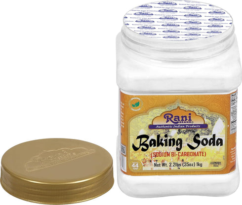 35oz (2.2lbs) 1kg Rani Baking Soda (SODIUM BI-CARBONATE) PET Jar ~ Used for cooking, NON-GMO | Indian Origin | Gluten