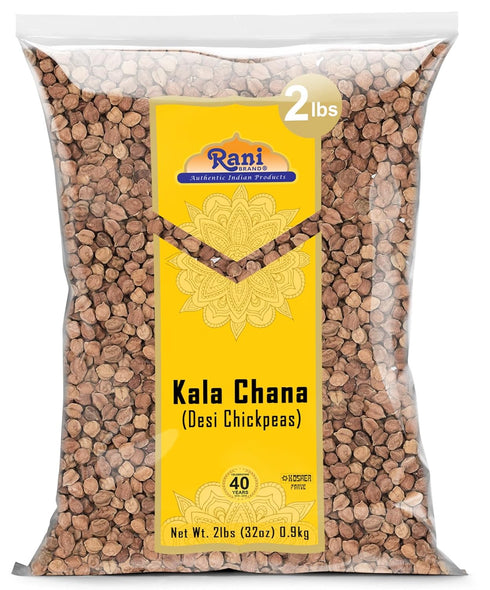Rani Kala Chana (Desi Chickpeas Chana with skin) 32oz (2lbs) 908g ~