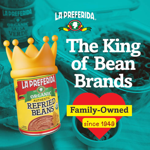 15 (Pack 3) La Preferida Organic Refried Beans, Ounce