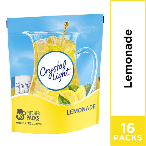 8.6 oz 16 3 Packaging Crystal Light Lemonade Drink Mix - - ct - pk, May Vary