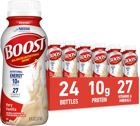 BOOST Original Ready to Drink Nutritional Drinks, Very Vanilla, 8 Fl Oz