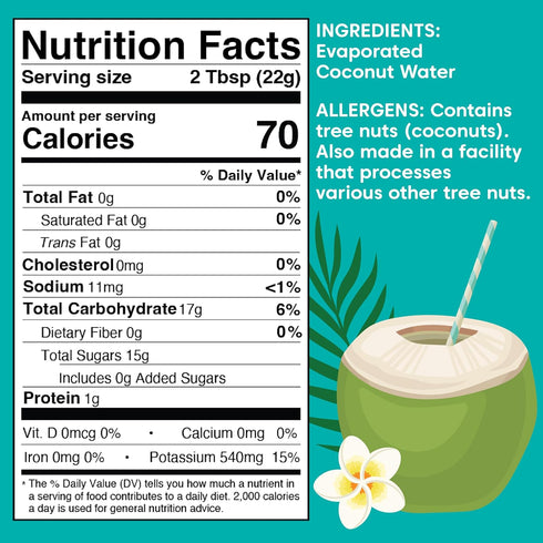 Wilderness Poets 100% Evaporated Coconut Water Powder, No Additives, Instant Mix (4 Ounce)