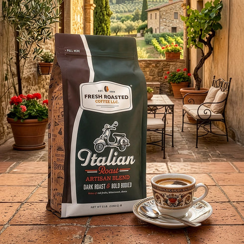 5 lb (80 oz), Fresh Roasted Coffee, Italian Roast, Dark, Kosher, Ground