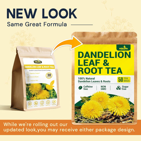 50 Dandelion Leaf & Root Herbal Tea-Caffeine-free, Teabags