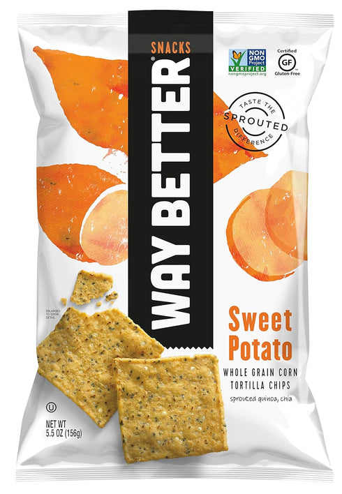 Way Better Snacks Sweet Potato Tortilla Chips, 5.5 Ounce