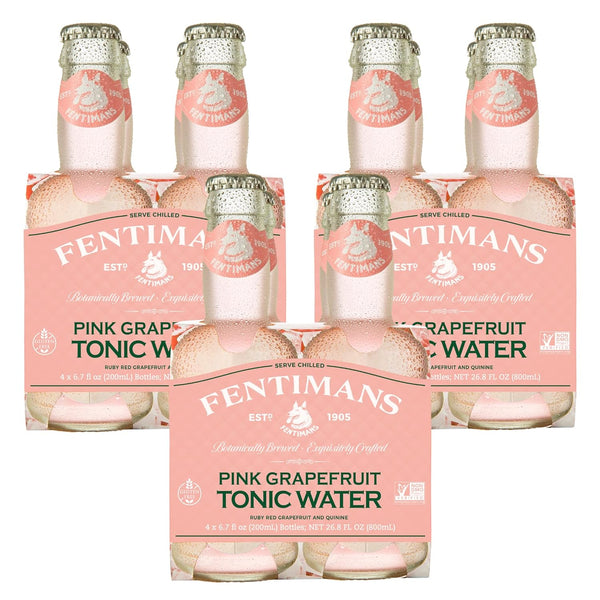 Fentimans Sparkling Pink Grapefruit Tonic Water - Grapefruit Sparkling Water, Craft Soda,