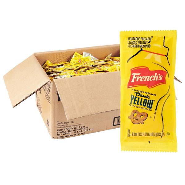 French's Classic Yellow Mustard Packets, 1500 count - One 1500 Count Individual