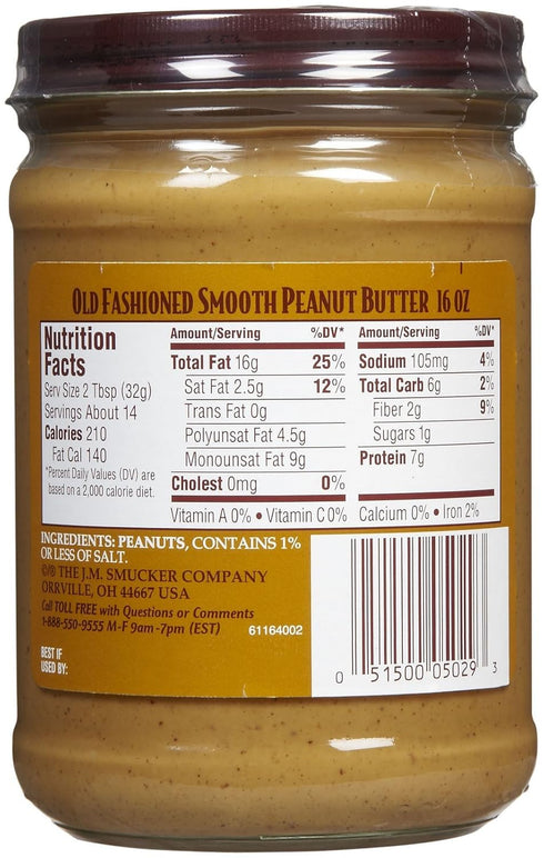 Laura Scudder's 16 oz, 2 Natural Creamy Peaut Butter, pk