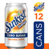 12 oz 12 pack Sunkist Zero Sugar Orange Soda, fl cans