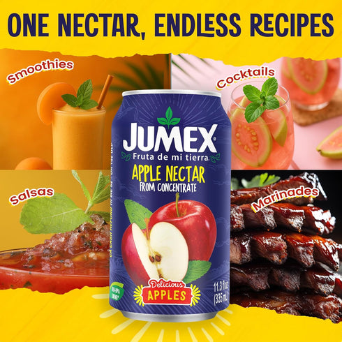 11.3oz, 24 Pack Jumex Apple Juice Nectar - Made with Fresh Fruit Puree & Apple Juice Concentrate for Fruit Smoothie