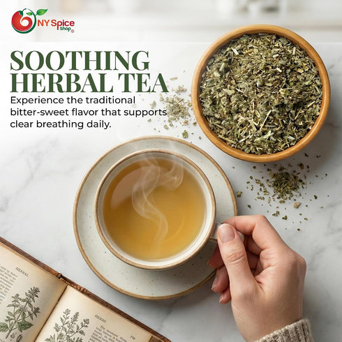 3 Lozenges NY Spice Shop Horehound Herb Cut & Sifted - Pound Marrubium L - Ballota Nigra L Herbal Tea- Marrubium