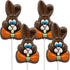 Fruidles Decorated Easter Bunny Big Chocolate Lollipop Holiday Treats, Milk Chocolate Double