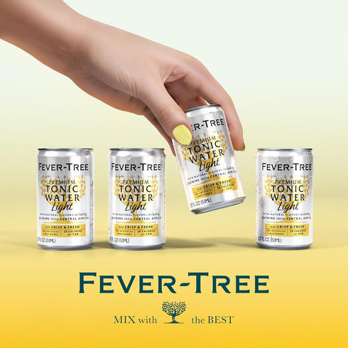 24 5.1 Fever-Tree Light Tonic Water Premium Low-Calorie Mixer for Cocktails and Mocktails, x Cans Naturally Sourced