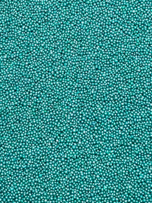 Sweet Evas SHIMMER METALLIC TEAL NONPAREILS- Dairy Free, Gluten Free, Egg Free, Vegan, Soy Free, Nuts Free, Kosher